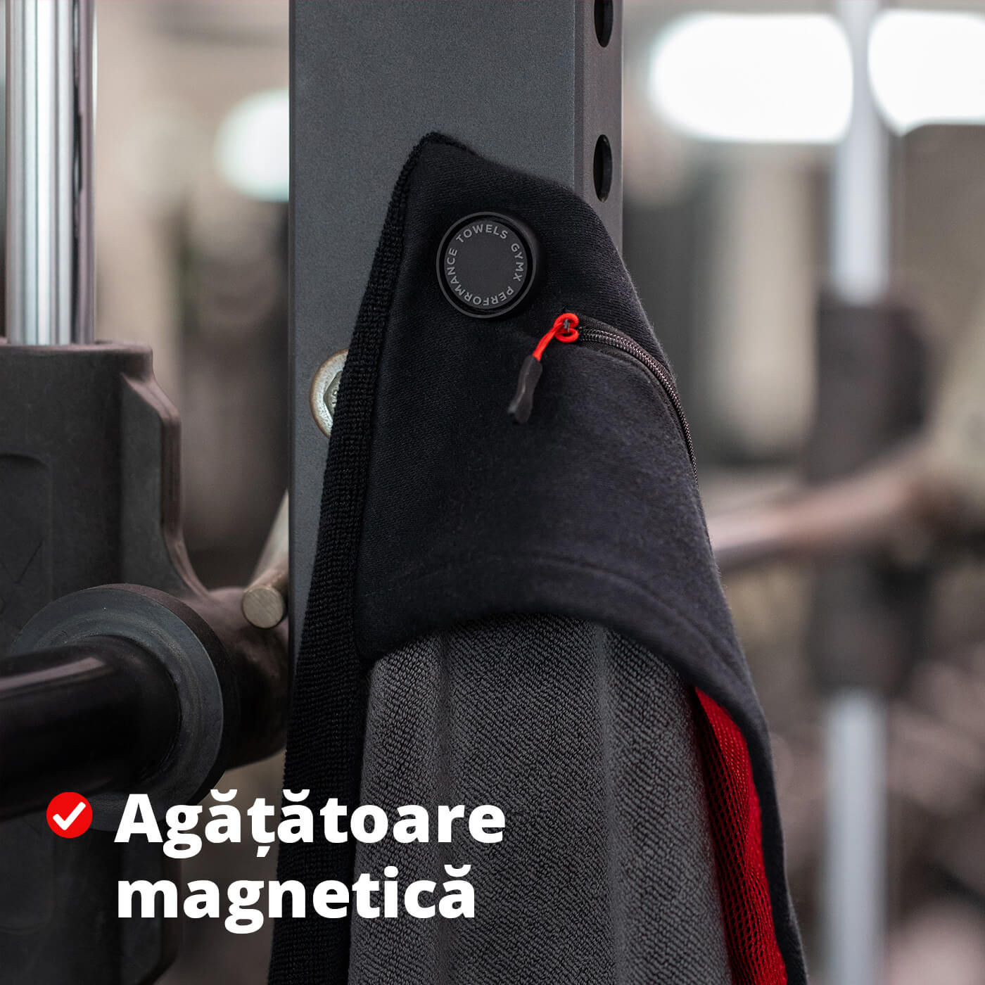 Prosop funcțional pentru sală din bumbac, 40x90cm, GYMX Heavy Duty (x1)