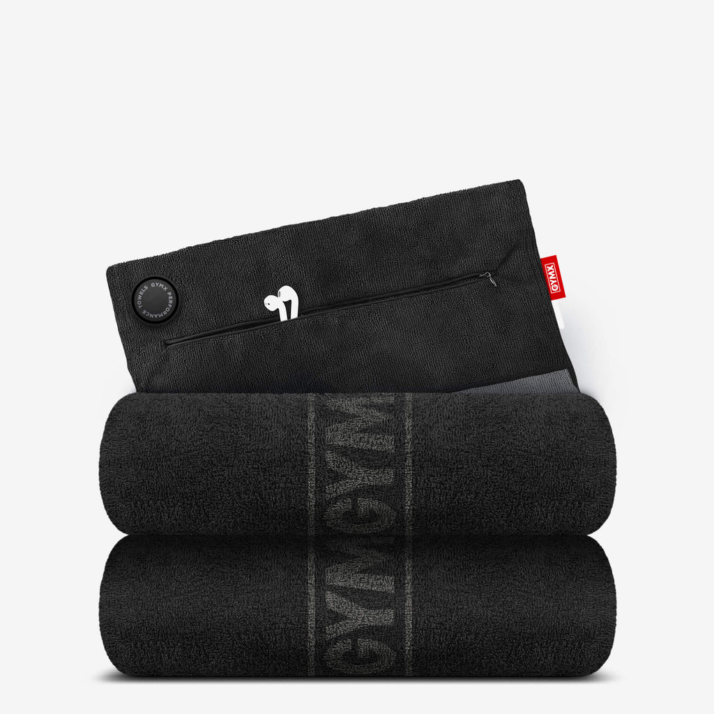 Prosop funcțional pentru sală din bumbac, 40x90cm, GYMX Heavy Duty (x2)