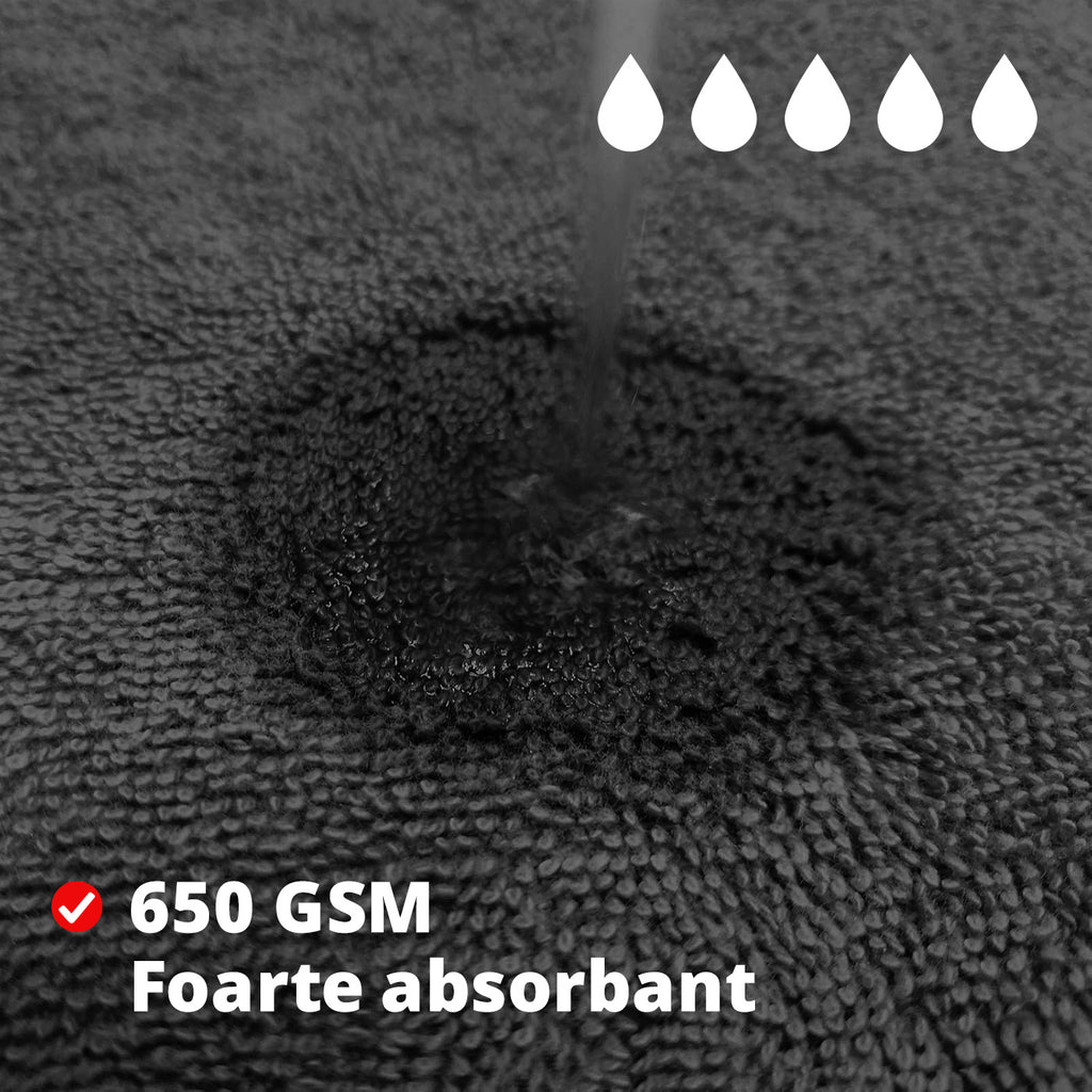 Prosop funcțional pentru sală din bumbac, 40x90cm, GYMX Heavy Duty (x3)