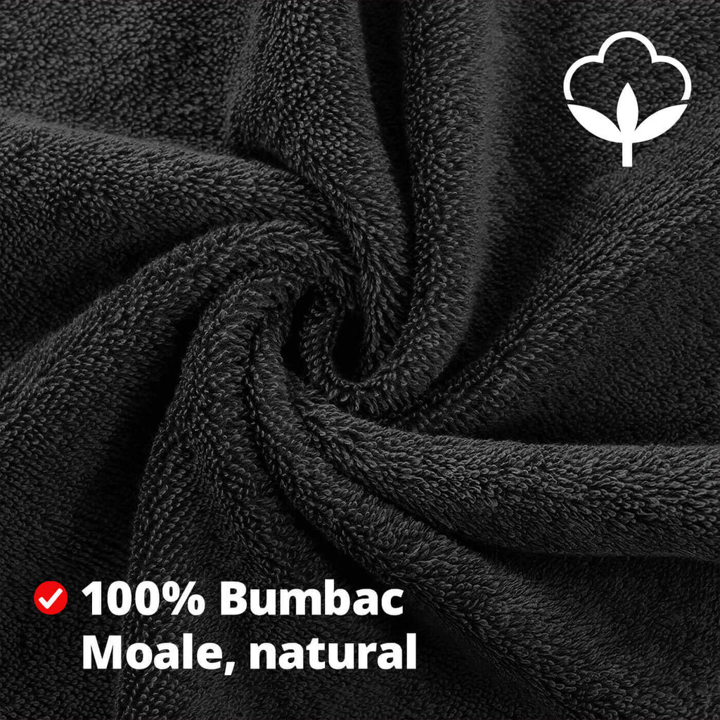 Prosop funcțional pentru sală din bumbac, 40x90cm, GYMX Heavy Duty (x1)